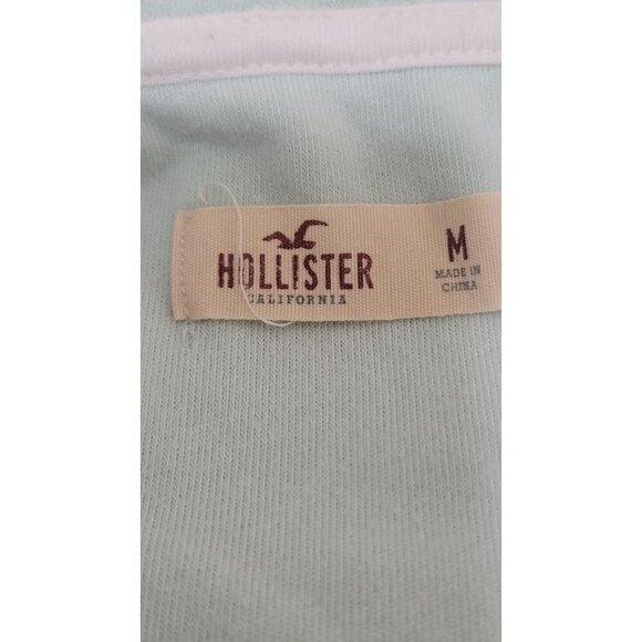 Hollister Mint Green Zip-Up Hoodie With Pockets Towel Material Size M - Picture 8 of 9